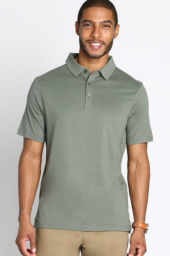 Jachs Men's Pima Cotton Polo(Green, Medium)