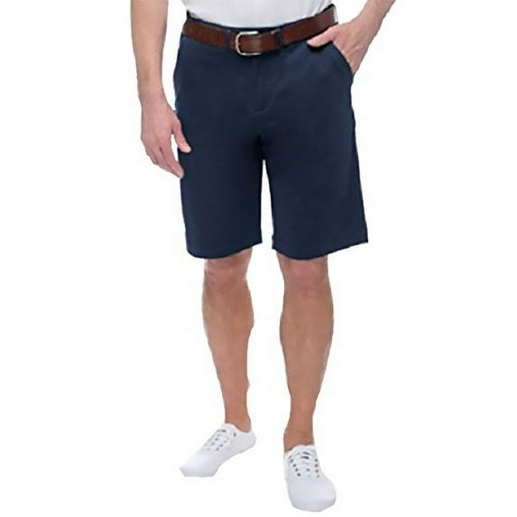 Jachs Men's Sateen Flat Front Shorts, Navy, 34