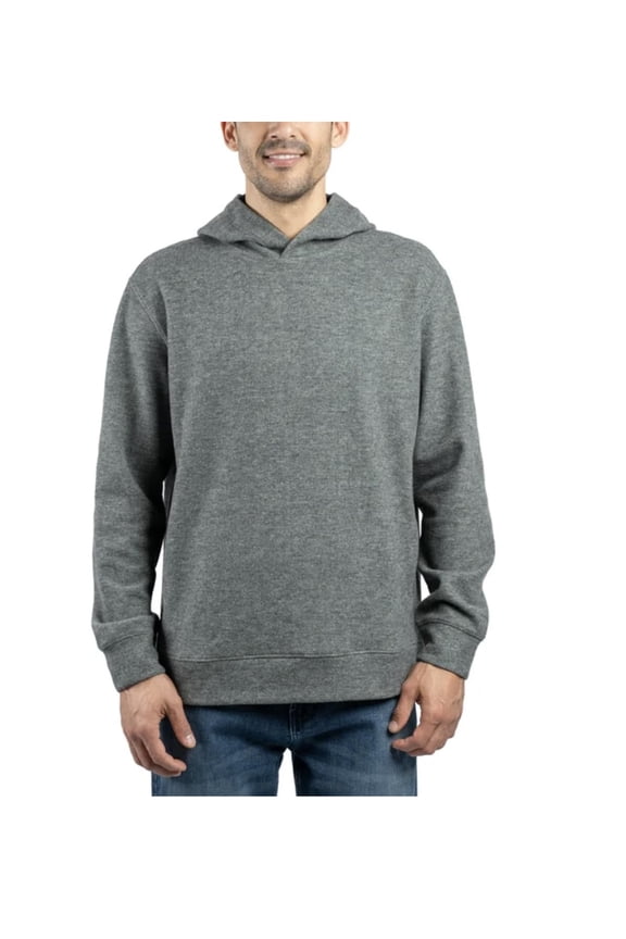 Jachs New York Men's Relaxed Fit Brushed Heathered Pullover Hoodie with Pockets (US, Alpha, Large, Regular, Regular, Gray)