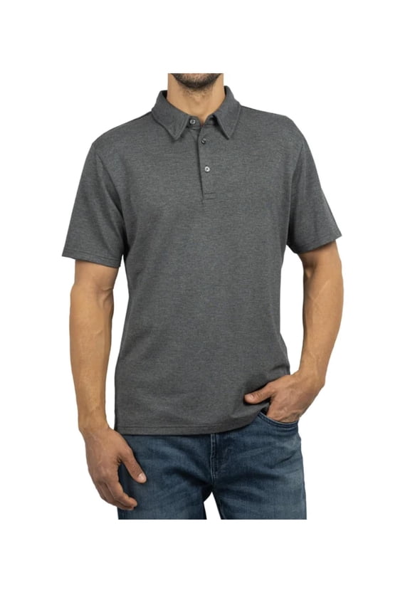 Jachs New York Men's Short Sleeve Classic Fit Polo Shirt (US, Alpha, Medium, Regular, Regular, Gray)