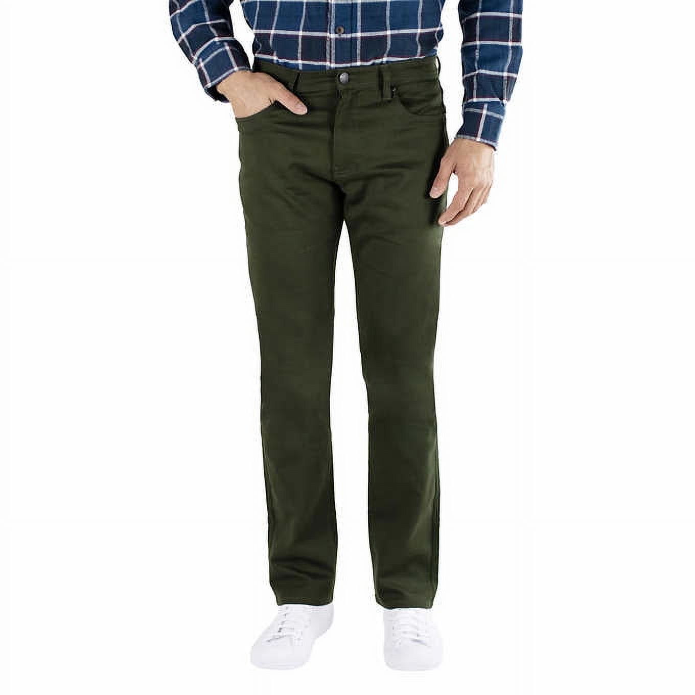 JACHS NY Jachs New York Men's Straight Fit Mid-Rise 5 Pocket Traveler Pant | Green, 38X29