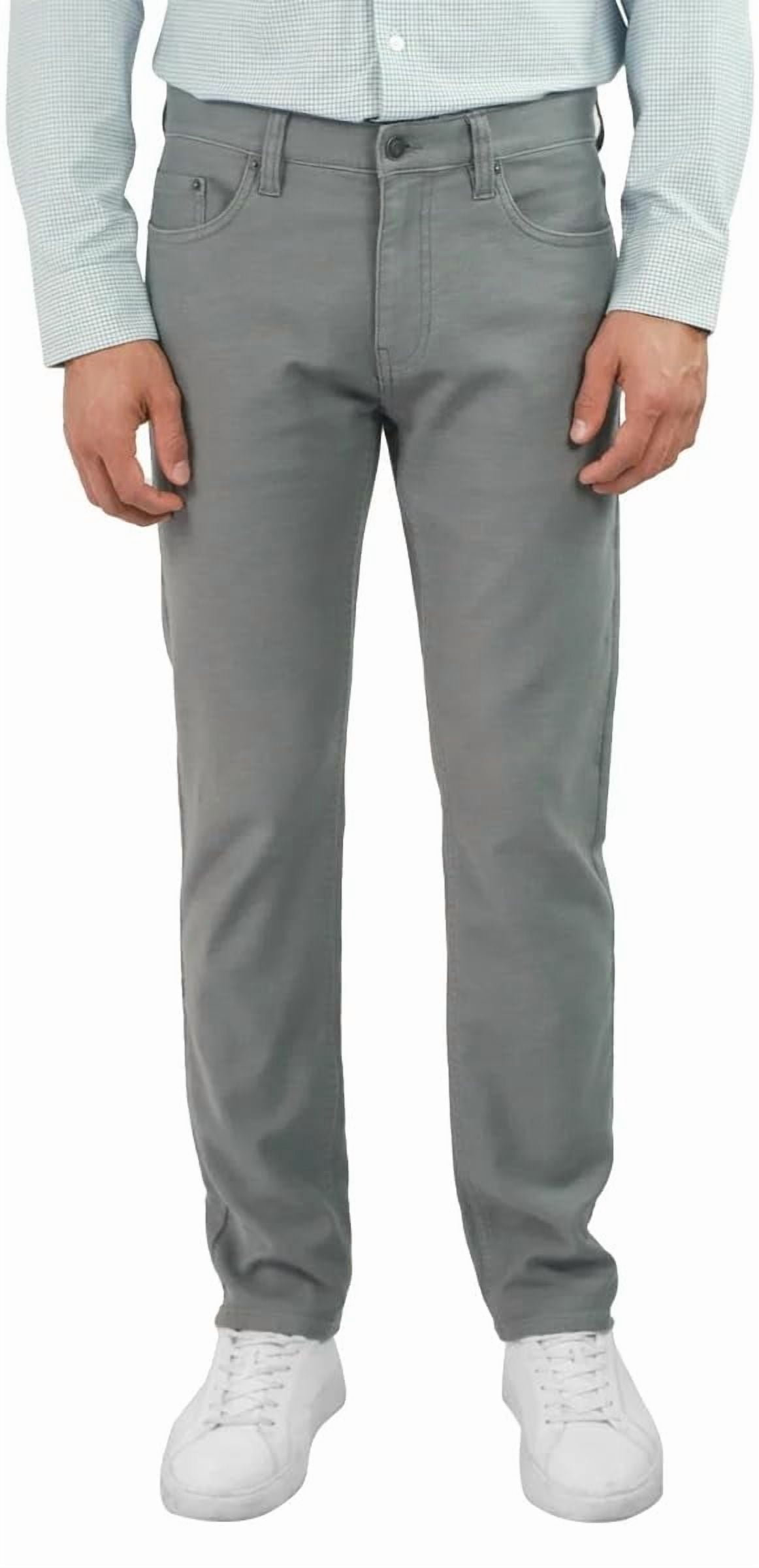 JACHS NY Jachs New York Men's Straight Stretch 5 Pocket Twill Pant (US, Waist Inseam, 34, 32, Regular, Regular, Gray)
