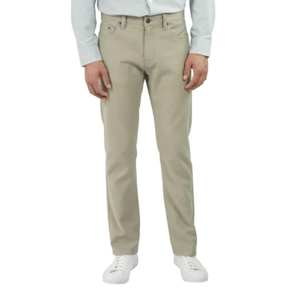 Jachs New York Men's Straight Stretch 5 Pocket Twill Pant (36W x 32L/Tan)