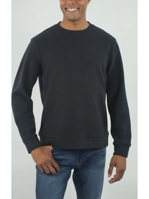 Jachs New York Mens Black Wool Blend Long Sleeve Crewneck Pullover 2XL