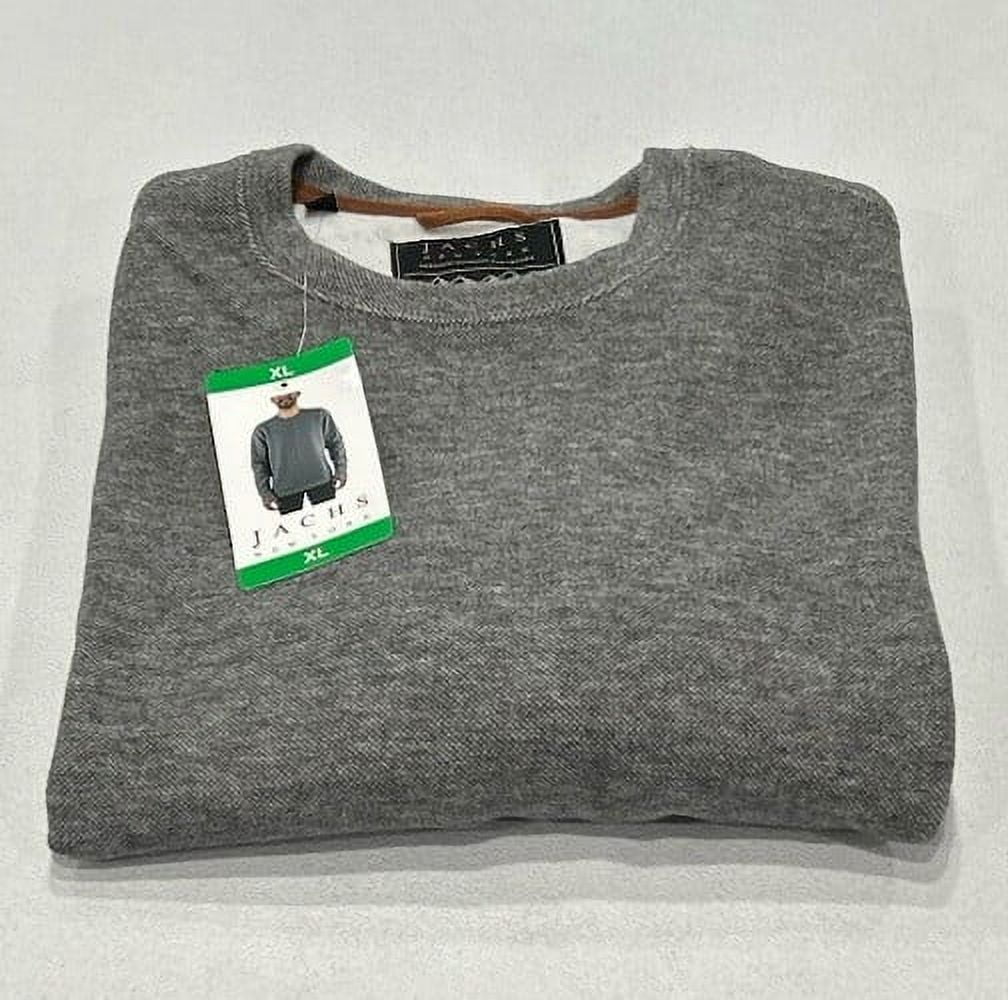 JACHS NY Jachs New York Men's Crew Neck Long Sleeve Fleece Sweatshirt, Gray, Size XL