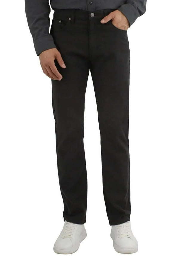 Jachs New York Mens Mid-Weight 5 Pocket Stretch Pant (US, Waist Inseam, 32, 30, Regular, Regular, Black)