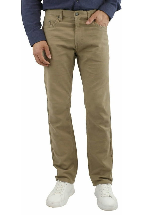 Jachs New York Mens Mid-Weight 5 Pocket Stretch Pant (US, Waist Inseam, 32, 30, Regular, Regular, Tan)