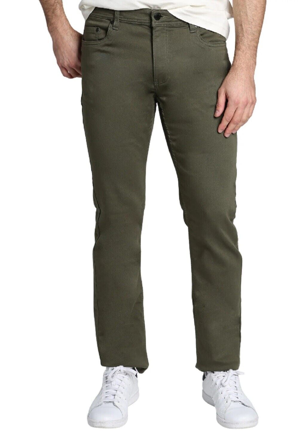 Jachs New York Pants Mens Slim Fit Stretch Tech Pants (32x34, Green