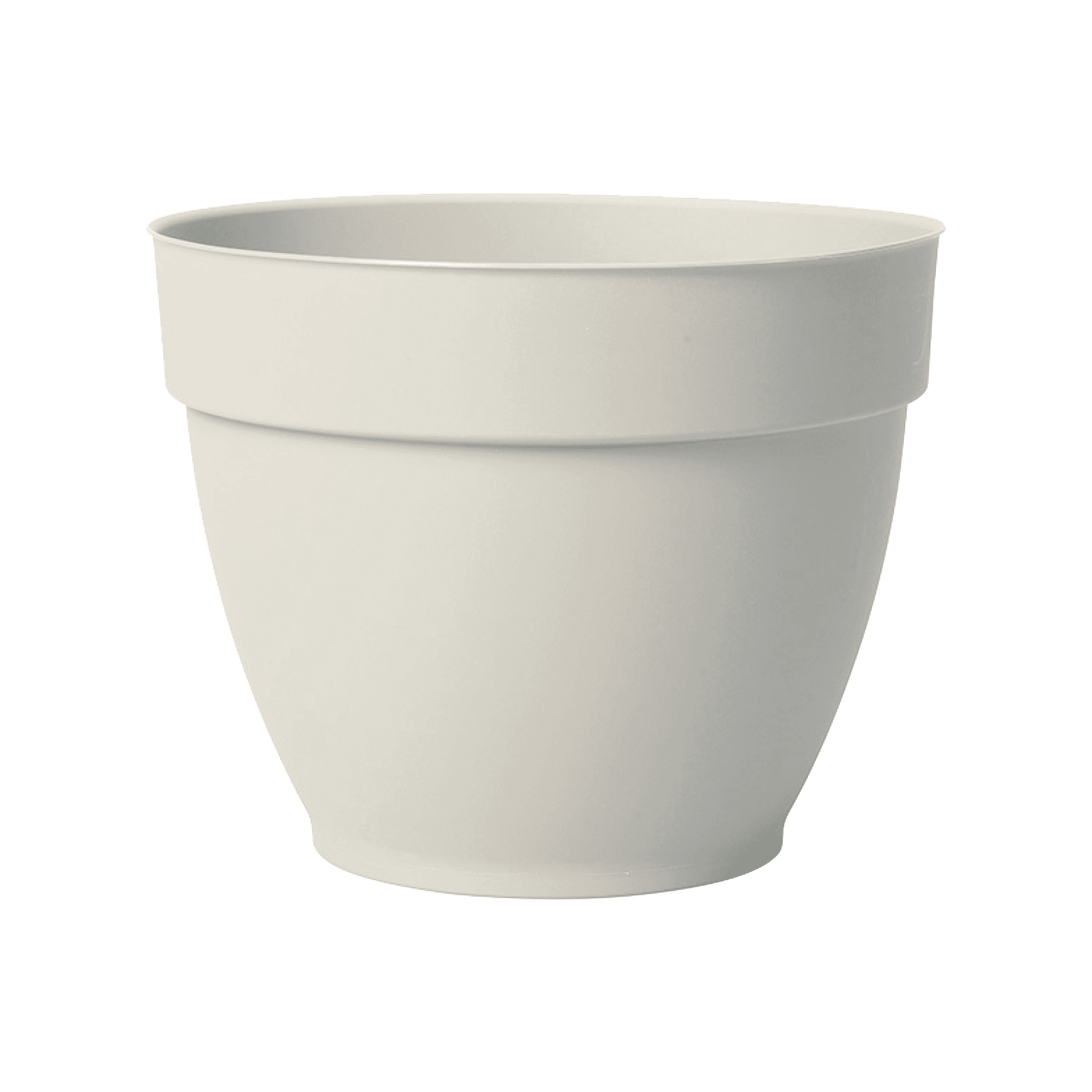 Jacinto Recycled Plastic Planter, 15 inch Opening Diameter, Cream Color