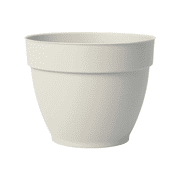 Jacinto Recycled Plastic Planter, 15 inch Opening Diameter, Cream Color