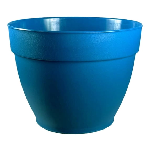 Deroma USA Jacinto Recycled Plastic Planter, Blue, 6 Inch Opening Diameter