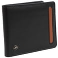 thumbnail image 1 of Jack Abrahams Mens Genuine Goat Nappa Leather Bi-Fold RFID Wallet With Flip ID Window Pocket (Brown/Cognac), 1 of 4