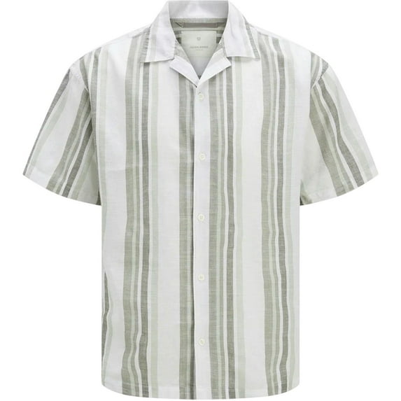 Jack And Jones Mens Stripe Revere Collar Shirt