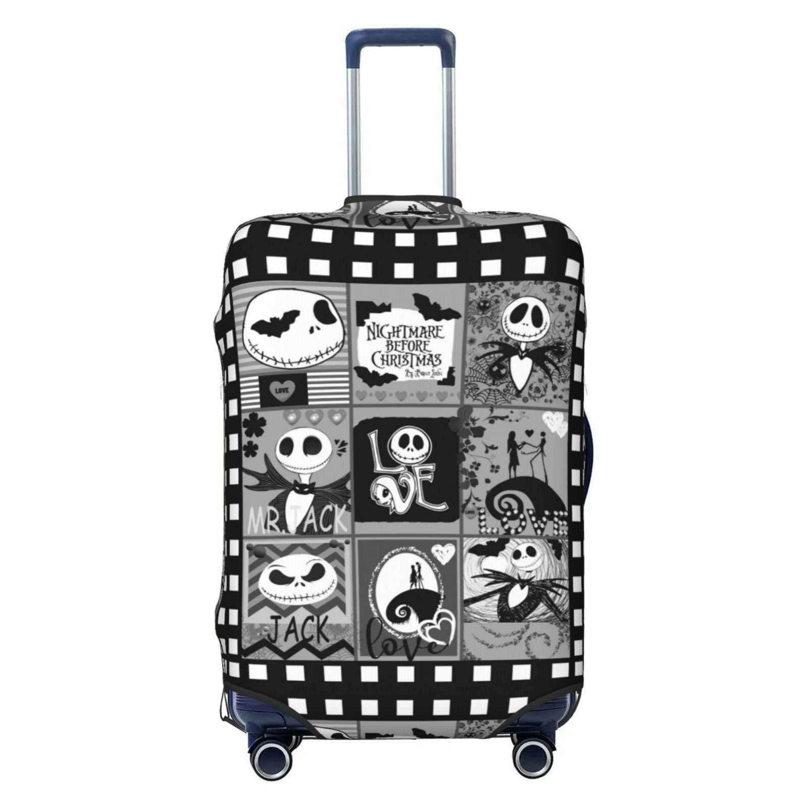 Jack And Sally NightMare Before Christmas Travel Luggage Cover Colorful Suitcase Luggage Protector Washable Baggage Cover Dustproof Protector Fits 18 32 Inch Luggage Small Walmart Business Supplies