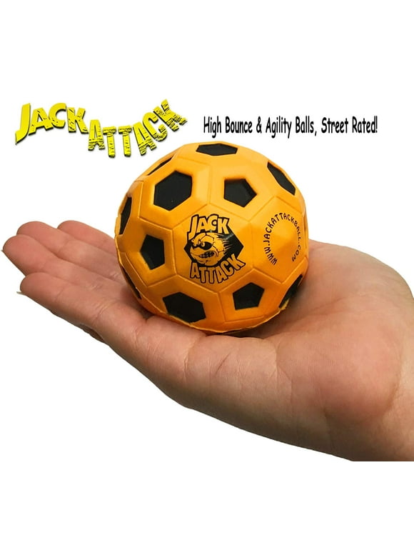Jack Attack Xtreme High Bounce & Agility Ball “Street Rated” Great For Kids Teens Boys Girls Playground Backyard Streets Training Gym Gifts Under Summer Toy (Orange)