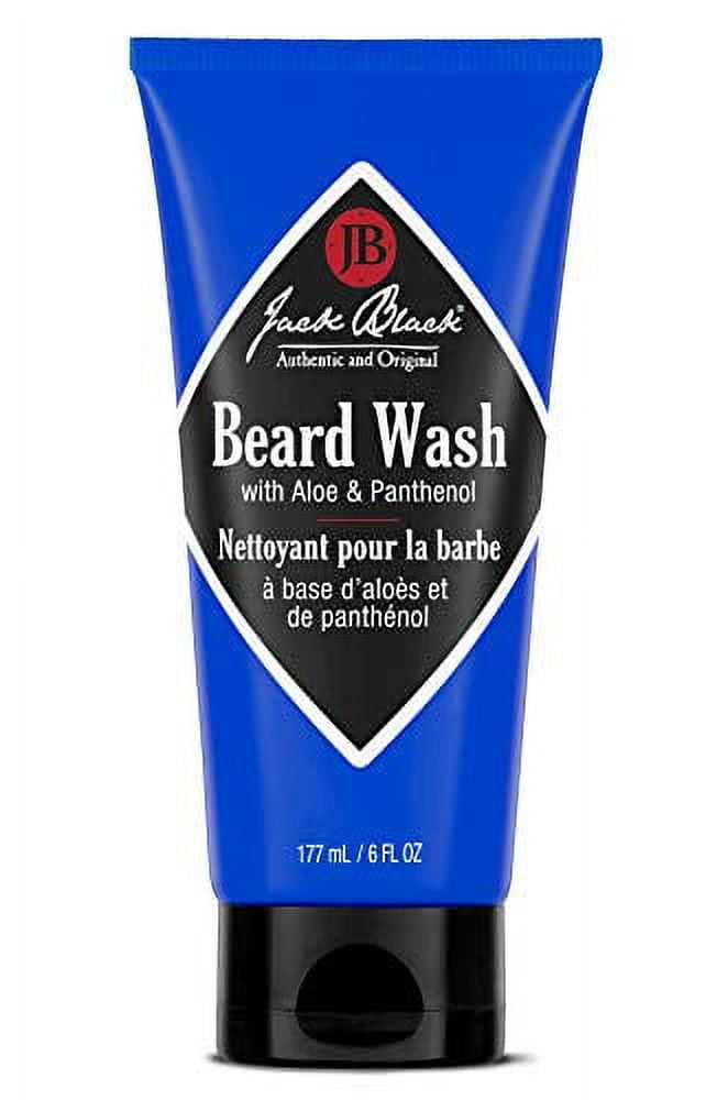 Jack Black - Beard Wash, 6 fl oz - PureScience Formula, Aloe & Panthenol, Multifunctional Beard Treatment, Softens Facial Hair, Removes Oil and Dirt, Conditions Facial Hair and Skin