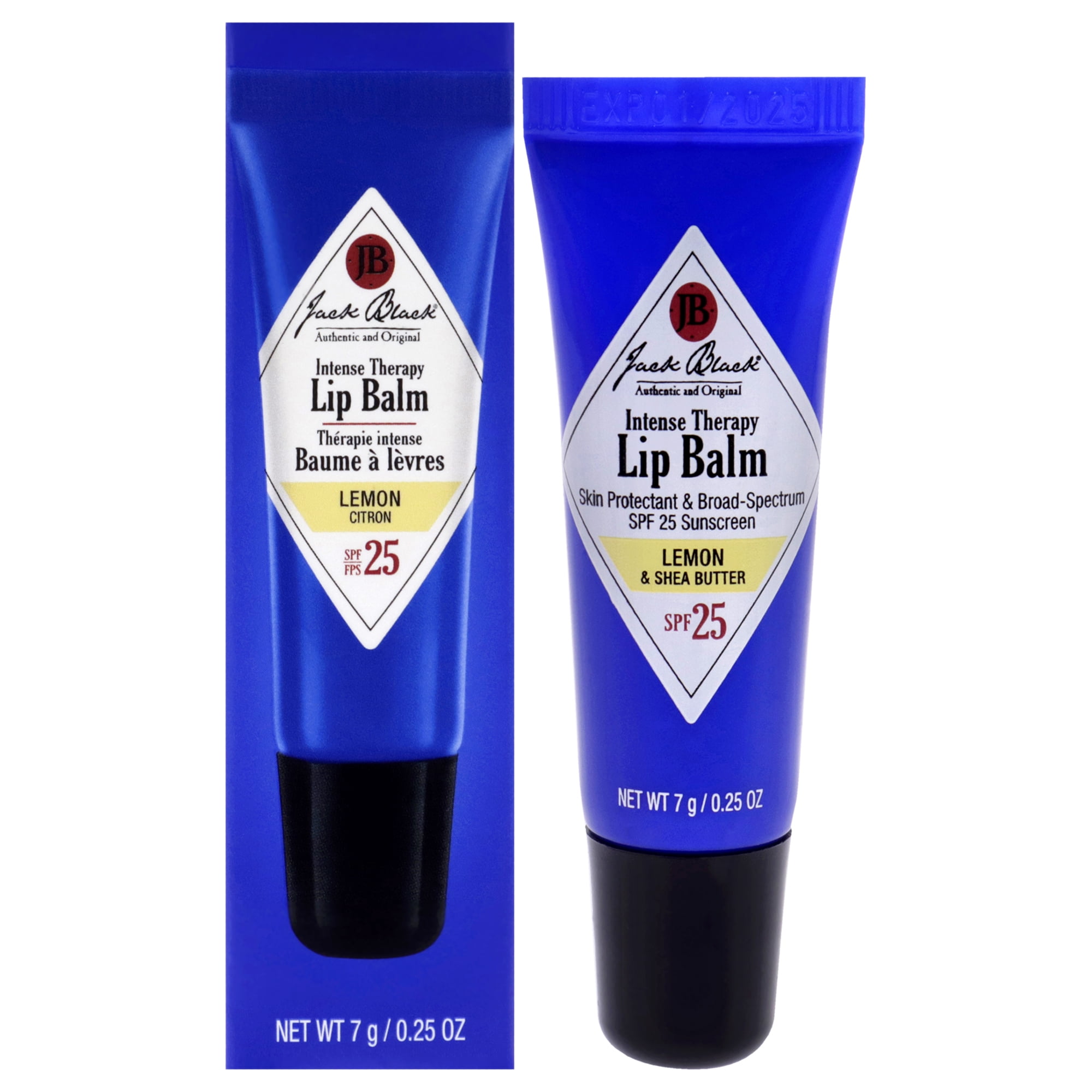 Jack Black Intense Therapy Lip Balm SPF 25 Lemon and Shea Butter , 0.