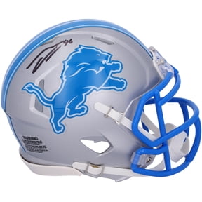 Jack Campbell Detroit Lions Autographed 2024 Speed Mini Helmet - Fanatics Authentic Certified