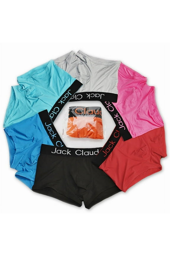 Sexy Men Boxer Briefs Men's Trunks Men's Underwear U Convex Pouch Breathable 5 Pcs/Set