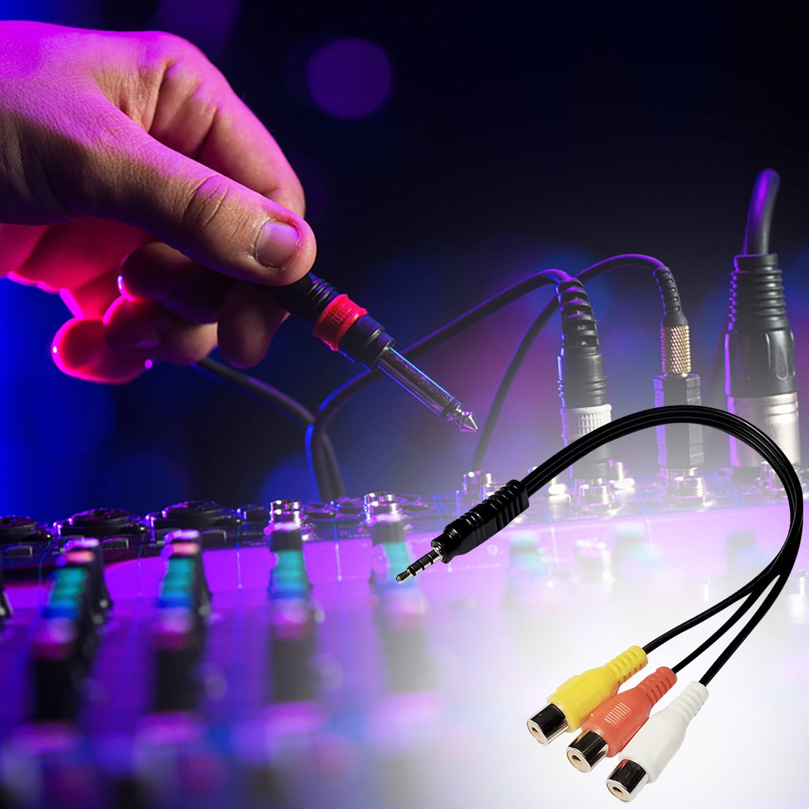 Jack Composite A/V Cable And 3.5mm To RCA Audio Video Adapter 3ft