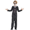 thumbnail image 1 of Halloween Costume for Kids Boys Christmas Jack Costume Black and White Striped Set Dress Up Outfit, 1 of 7