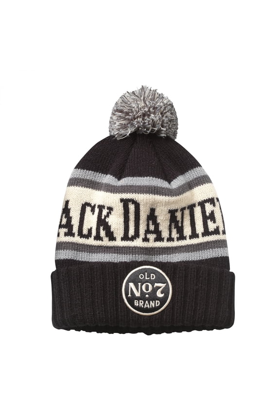 Cuffed Knit Beanie with Pom