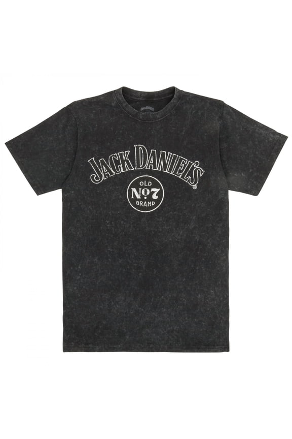 Jack Daniel's Old No.7 Mineral Wash Front and Back Print T-Shirt-Medium