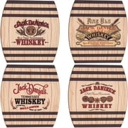 Jack Daniel s Assorted Retro Logos 4-Piece Wooden Coaster Set