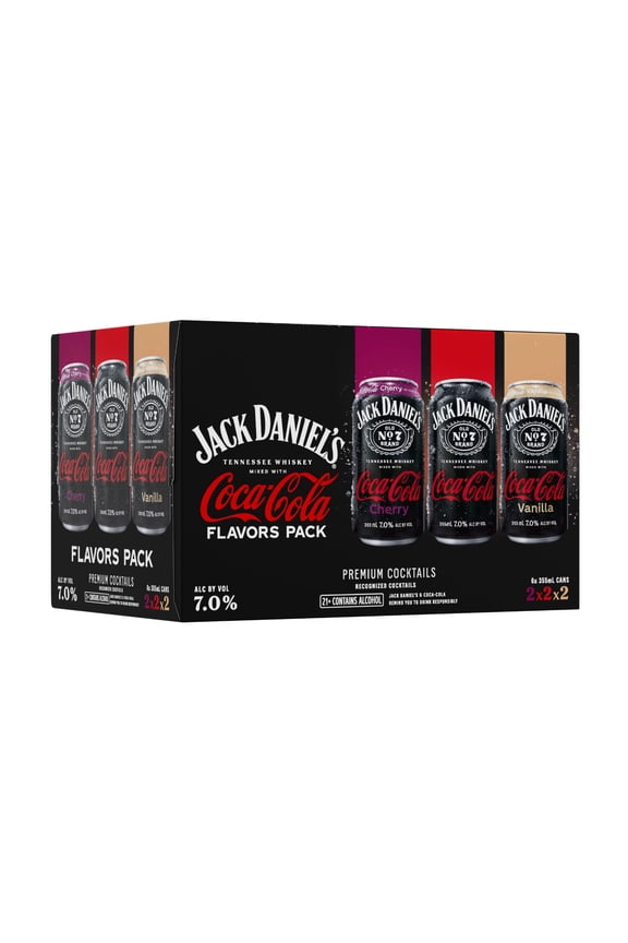 & Coca-Cola Canned Cocktails Variety Pack, 6-pack, 12 fl oz Cans, 7% ABV