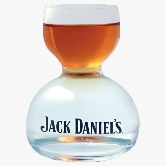 Jack Daniel's Double Bubble Chaser Jigger Shot Glass, 6 oz, Glass, Unique Design