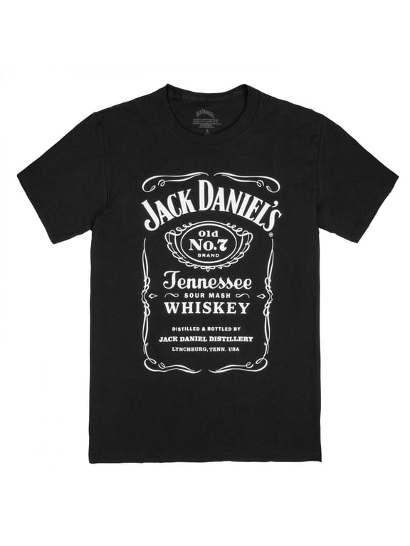 Old No. 7 Label Men's Black T-Shirt-Small