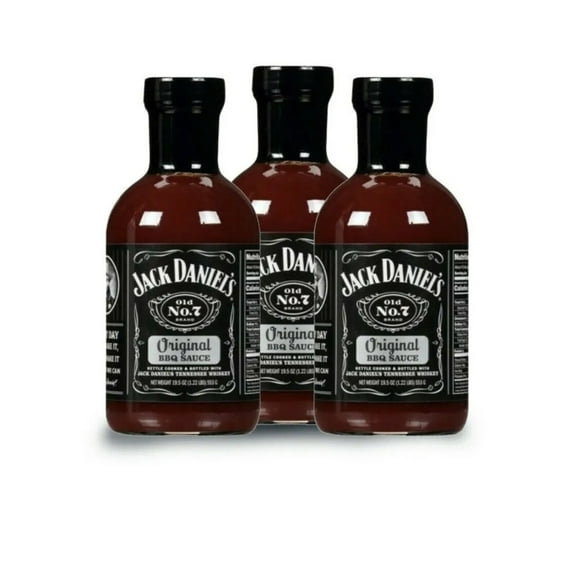 Jack Daniel's Old No.7 Original BBQ Sauce Authentic No Preservative 19.5 oz 3pk