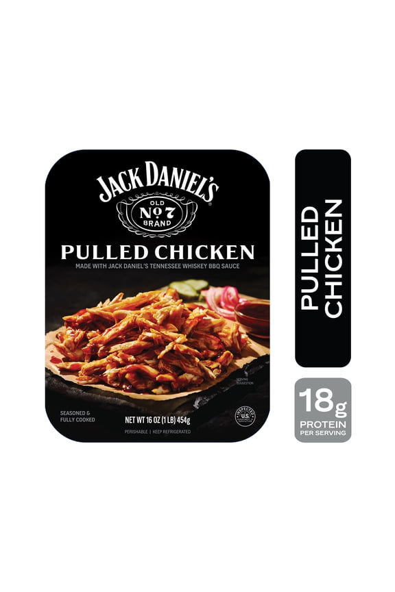 Jack Daniels Seasoned Pulled Chicken, Refrigerated Entree, 16 oz