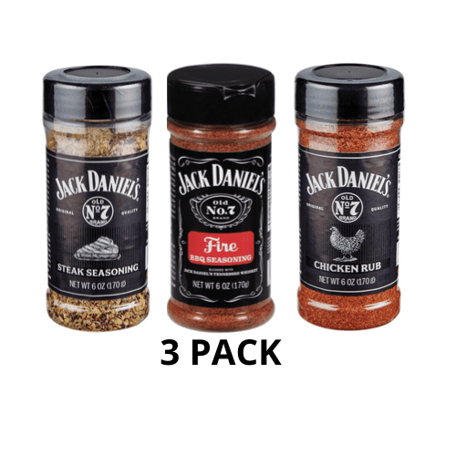 Jack Daniel's Seasonings Chicken Rub, Steak and Fire BBQ - 3 Pack