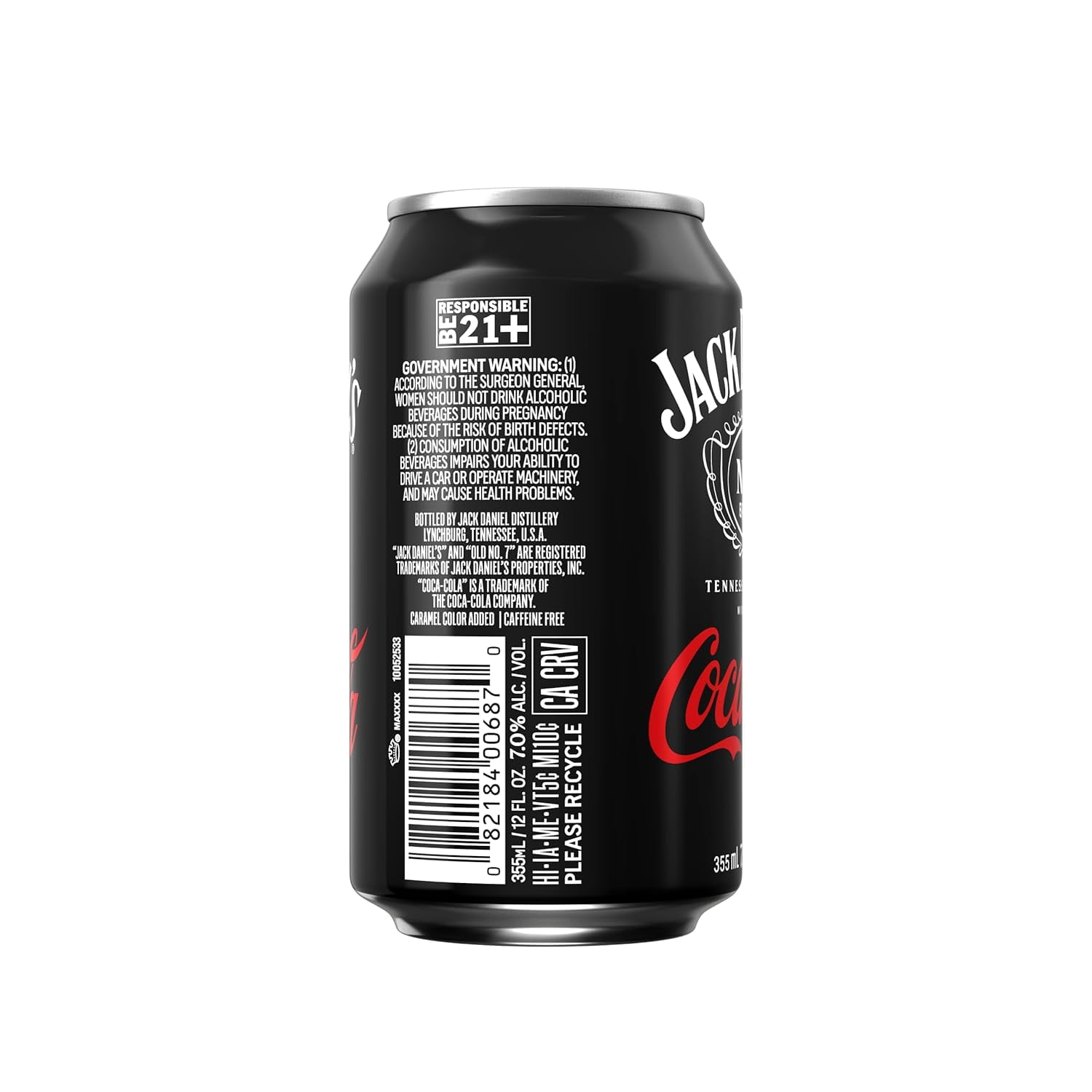 Jack Daniel's Tennessee Whiskey & Coca-Cola Ready to Drink Whiskey Cocktail, 4-Pack, 355mL Can