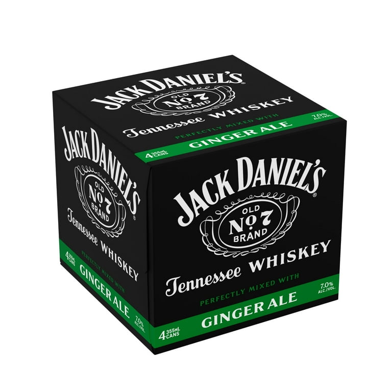 Jack Daniel's Tennessee Whiskey and Ginger Ale Ready to Drink