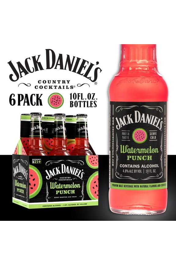 Watermelon Punch Malt Beverage, 6 pack, 10 fl oz Bottle, 4.8% ABV