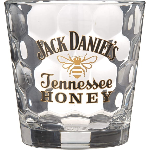Jack Daniel's Whiskey DOF Glass Italian Glassware Honey Faceted Glass Collection
