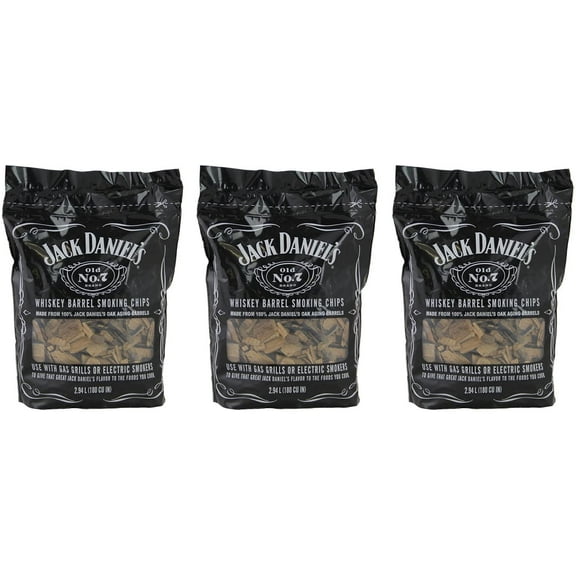 Jack Daniels 01749 Wood DKLOk BBQ Smoking Chips, 3 Packages