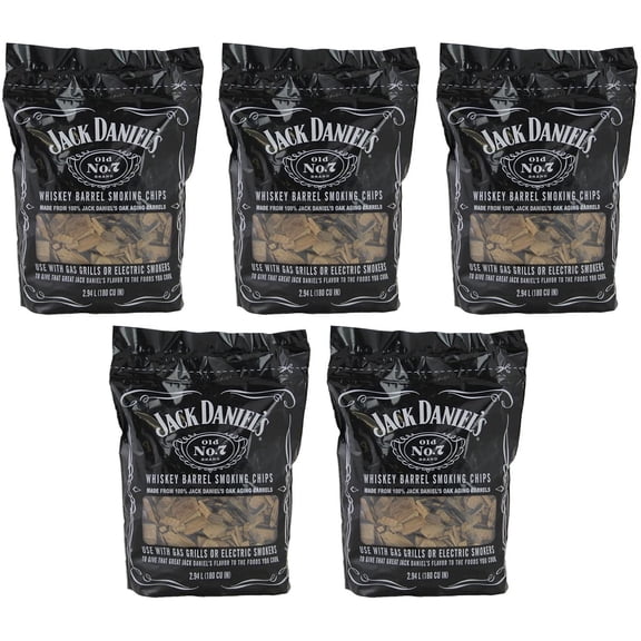 Jack Daniels 01749 Wood Lewef BBQ Smoking Chips, 2.94 L 5 Pack