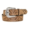 thumbnail image 1 of Jack Daniels 132JD-42 Full Grain Leather Belt with Filigree Weave Embossed, Brown - Size 42, 1 of 1