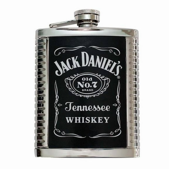 Jack Daniels 34452 Jack Daniels Ribbed Flask - 6 oz
