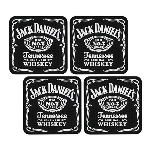 Jack Daniel's PVC Rubber Set of 4 Coaster Set Mini Beverage Mats JD-38515