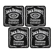Jack Daniels PVC Rubber Set of 4 Coaster Set Mini Beverage Mats JD-38515