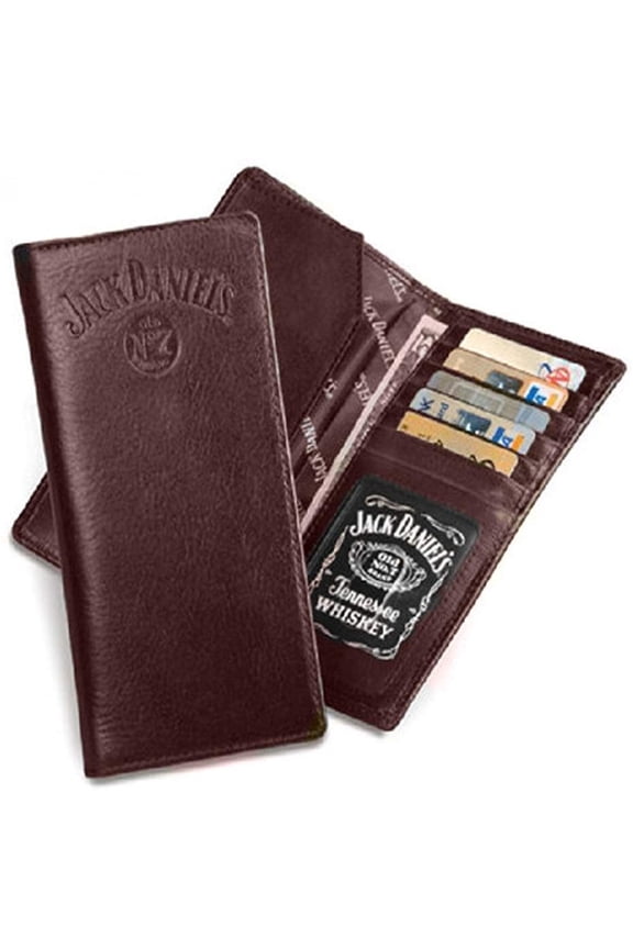 Jack Daniels 805124 Jack Daniels Rodeo Style Brown Leather Wallet