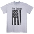 thumbnail image 1 of Jack Daniel's Monochrome American Flag Short Sleeve Crew Neck T-Shirt – Gray (M), 1 of 2