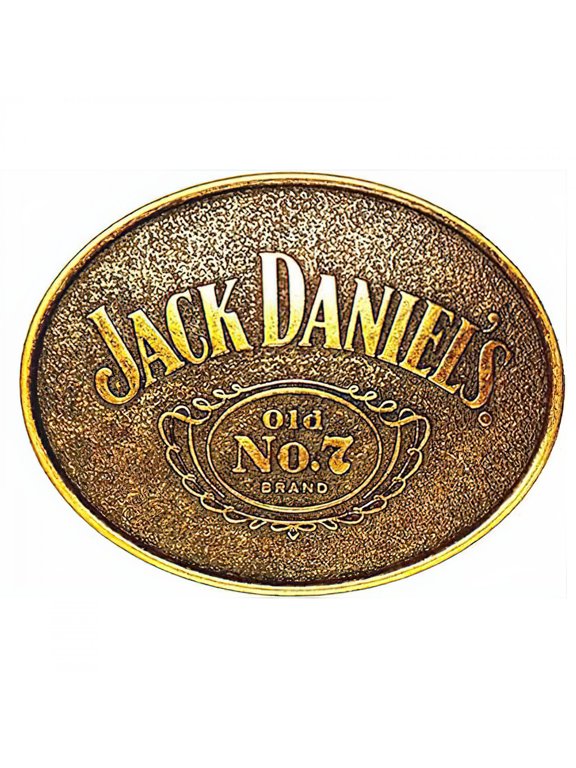 Jack Daniels 870726 Jack Daniels Rustic Logo Belt Buckle, Brown