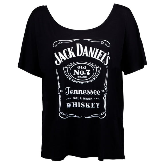 Jack Daniels Bottle Label Loose Fit Women's Tshirt-Medium
