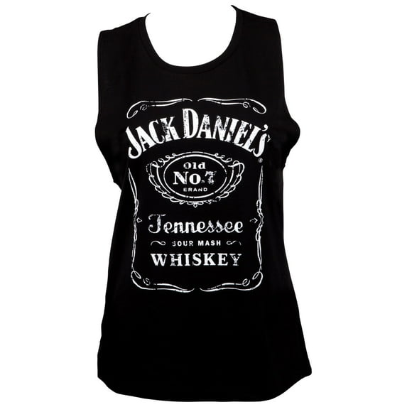 Jack Daniels Classic Logo Womens Muscle Tank Top-Small