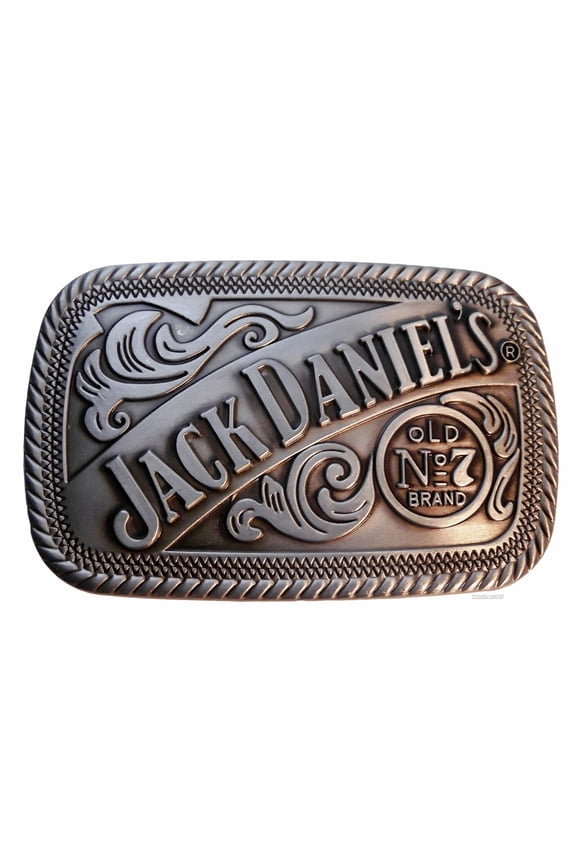 Jack Daniels Classic Old No. 7 Brand Pewter Belt Buckle